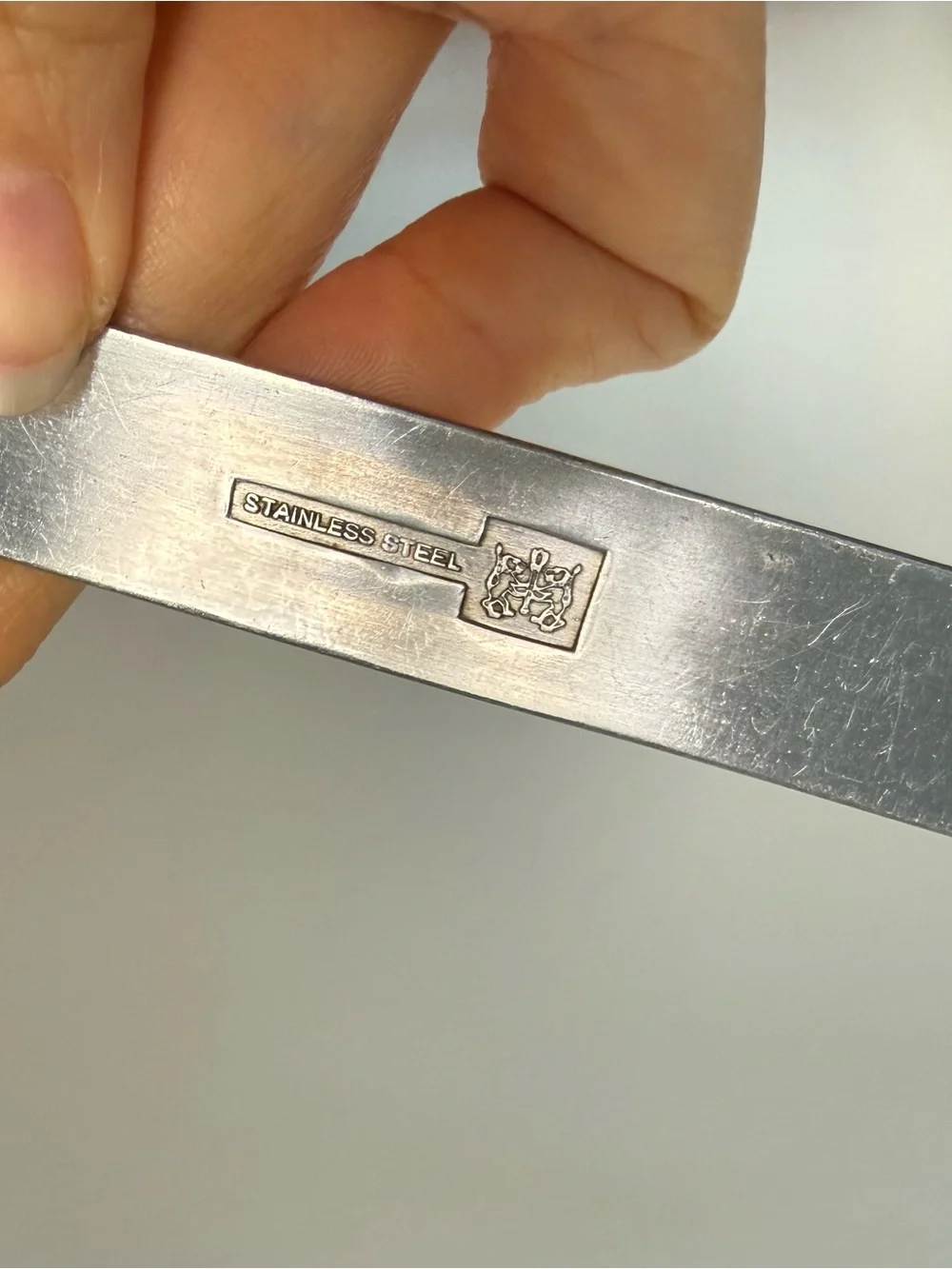 Vintage Ornate Floral Handle Stainless Steel Serving Soup Spoon Embossed Flowers